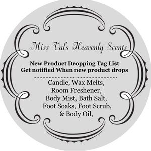 Hey everyone new products in the closet now please check it out Miss Vals 🕯️